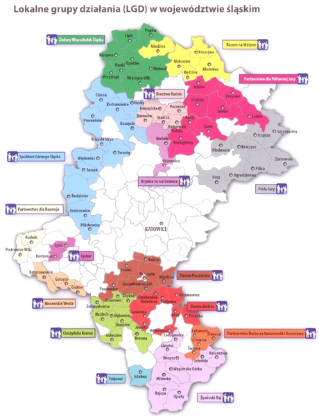 Lokalne grupy dziaania (LGD) w województwie lskim 